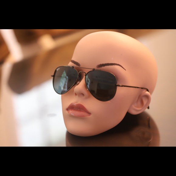 COPY - Large Metal Aviator Ray Ban Sunglasses - Picture 10 of 11